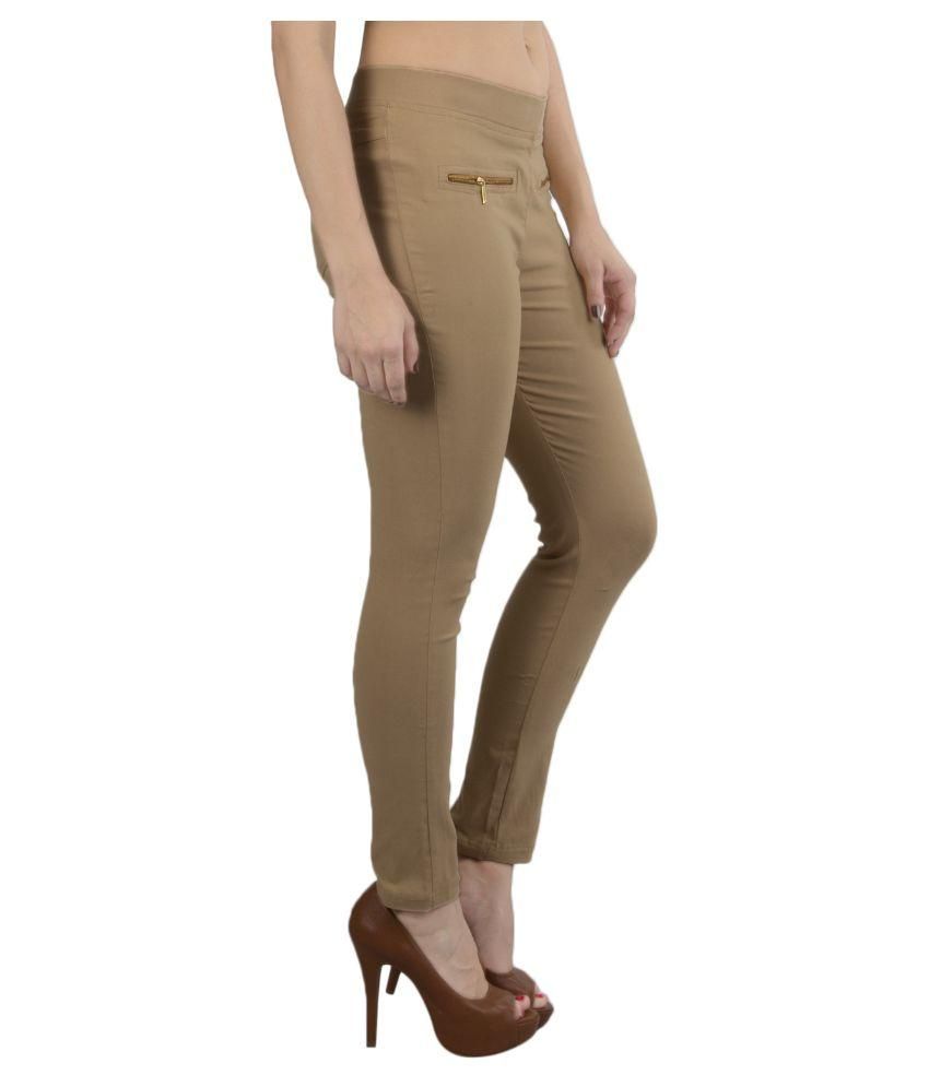 khaki jeggings