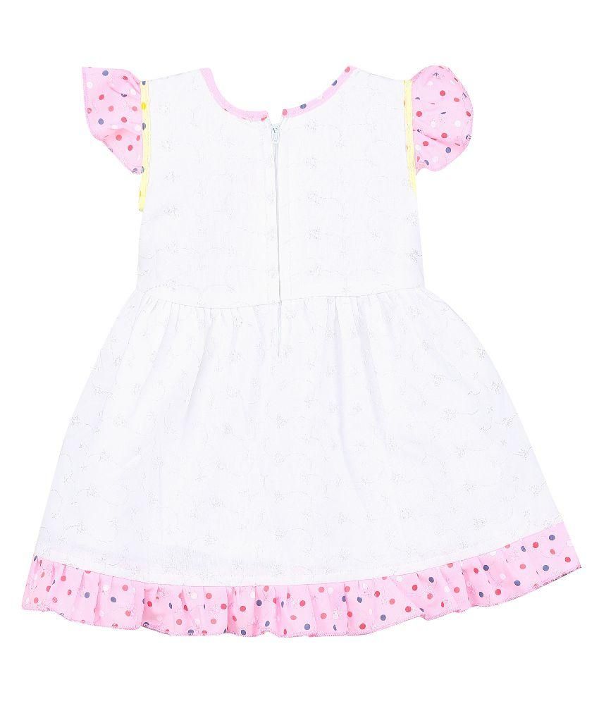 white cotton frock design