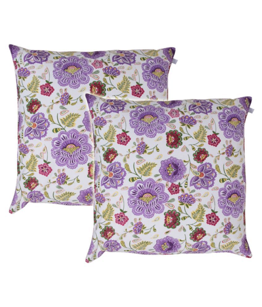     			Zubix Multicolour Printed Cotton Cushion Cover - Set of 2