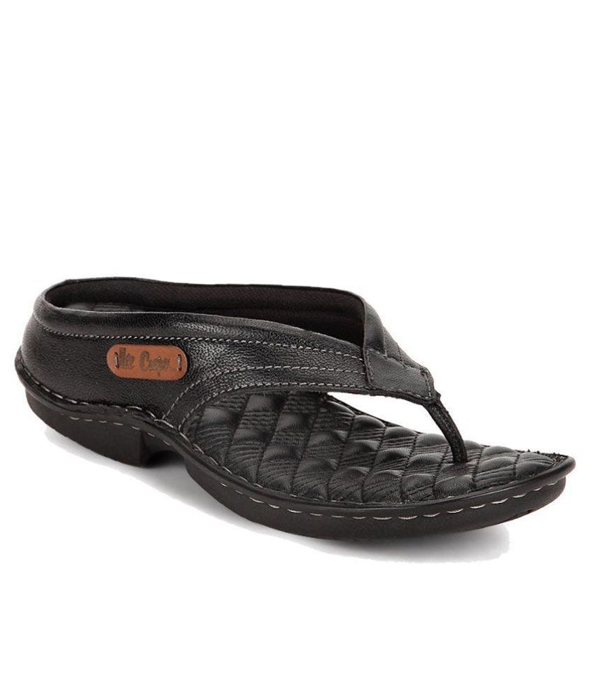 lee cooper men's leather flip flops thong sandals