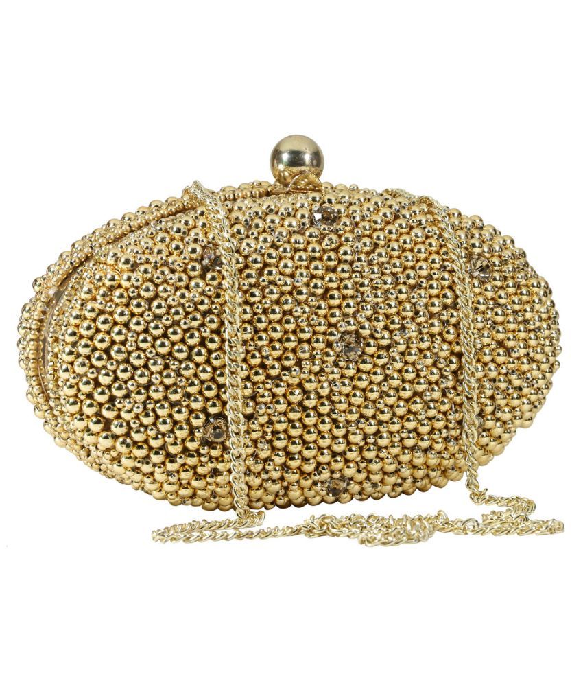 Buy Sadaf Gold Silk Clutch at Best Prices in India - Snapdeal