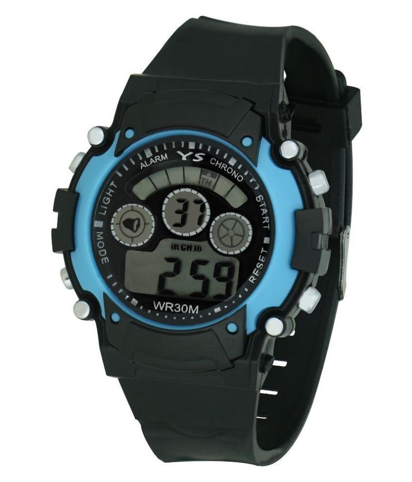 matte black digital watch