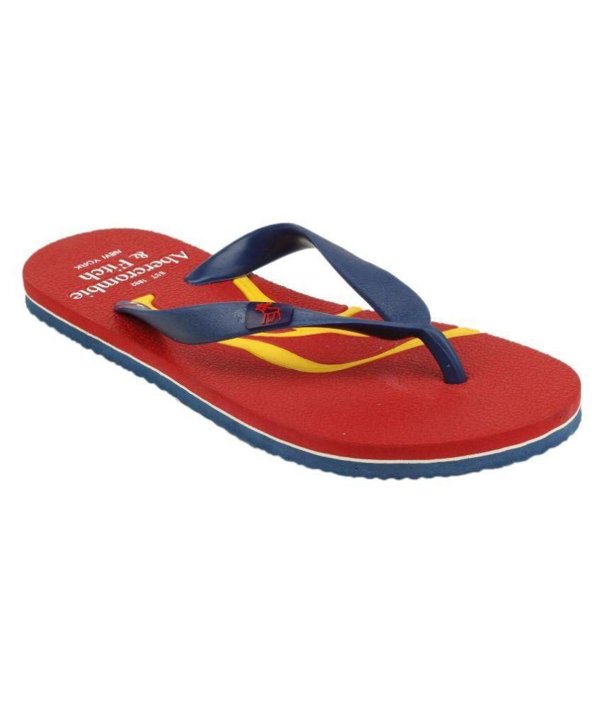 A&F Red Flip Flops Price in India- Buy A&F Red Flip Flops Online at ...