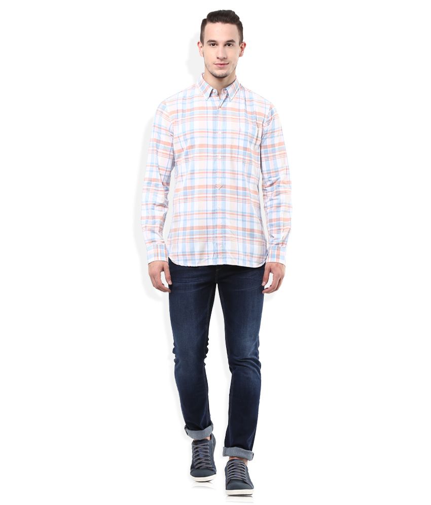 multi color checks shirt