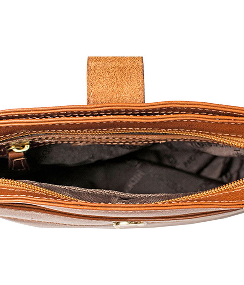 Hidesign Azha 03 Tan Leather Sling Bag - Buy Hidesign Azha 03 Tan Leather Sling Bag Online at 