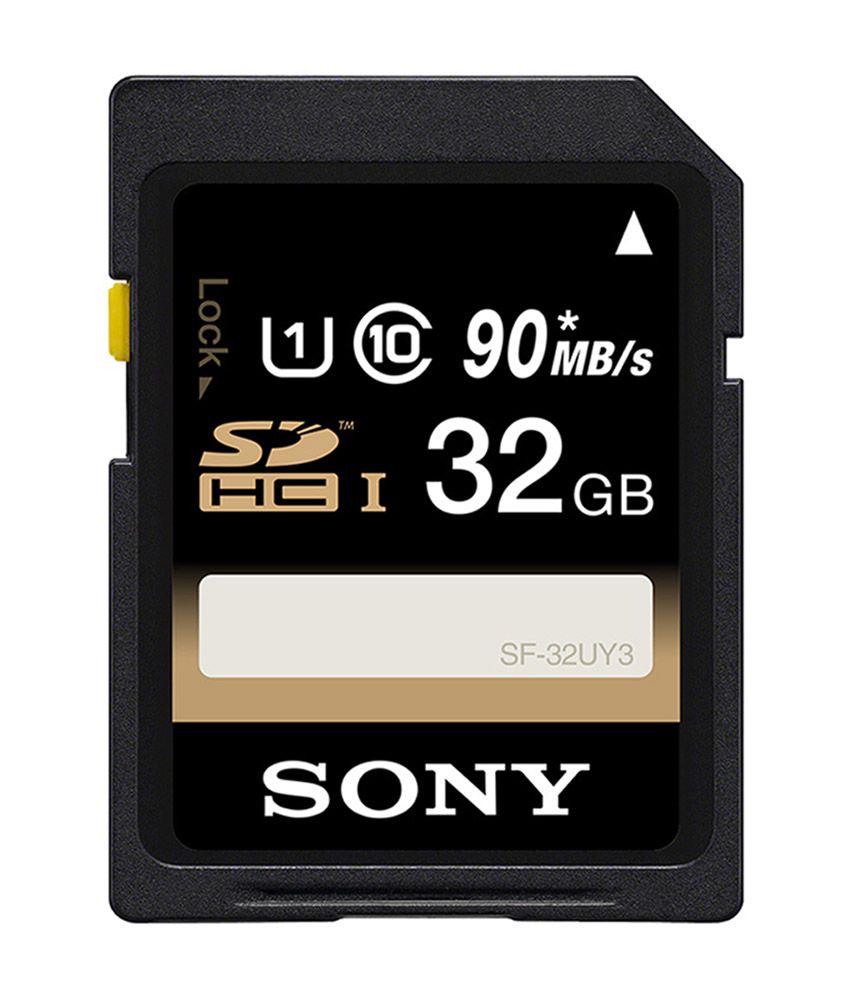    			Sony 32 GB Class 10 UHS-1 SDHC up to 90 MB/s Memory Card (SF-32UY3)