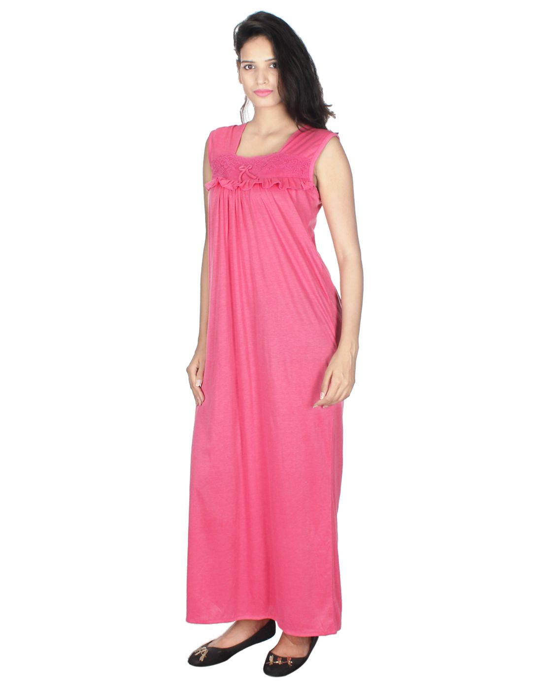 Buy Kanika Pink Cotton Nighty And Night Gowns Online At Best Prices In India Snapdeal 4473