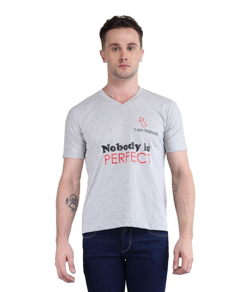     			British Terminal Grey V-Neck T Shirt