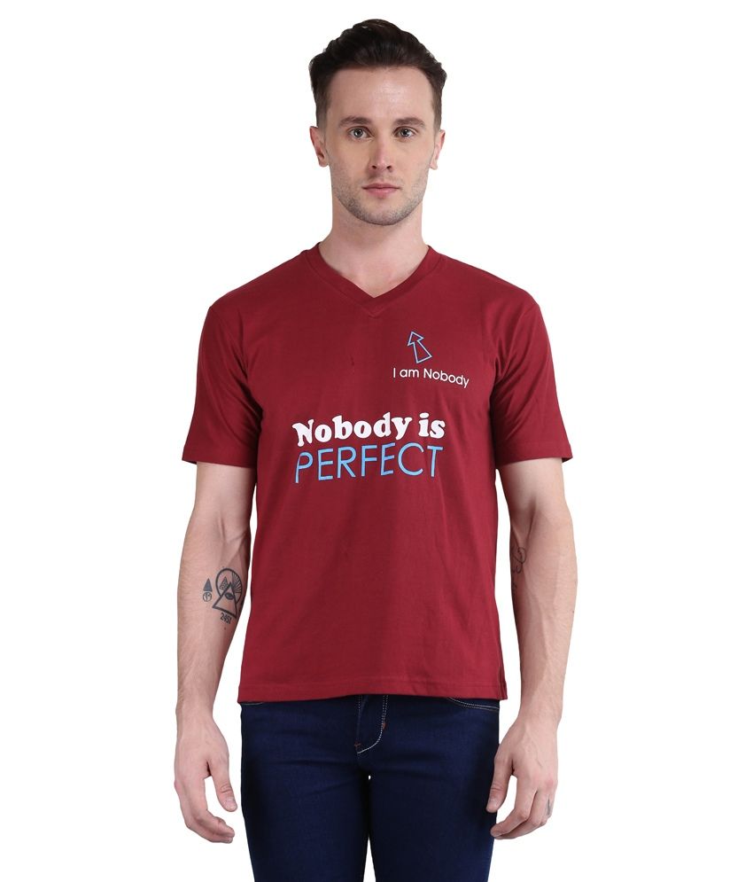     			British Terminal Maroon V-Neck T Shirt