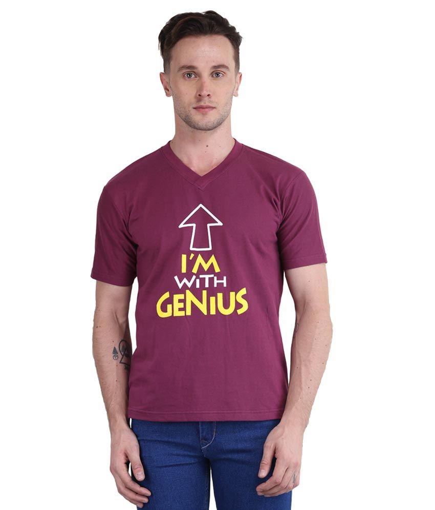     			British Terminal Purple V-Neck T Shirt