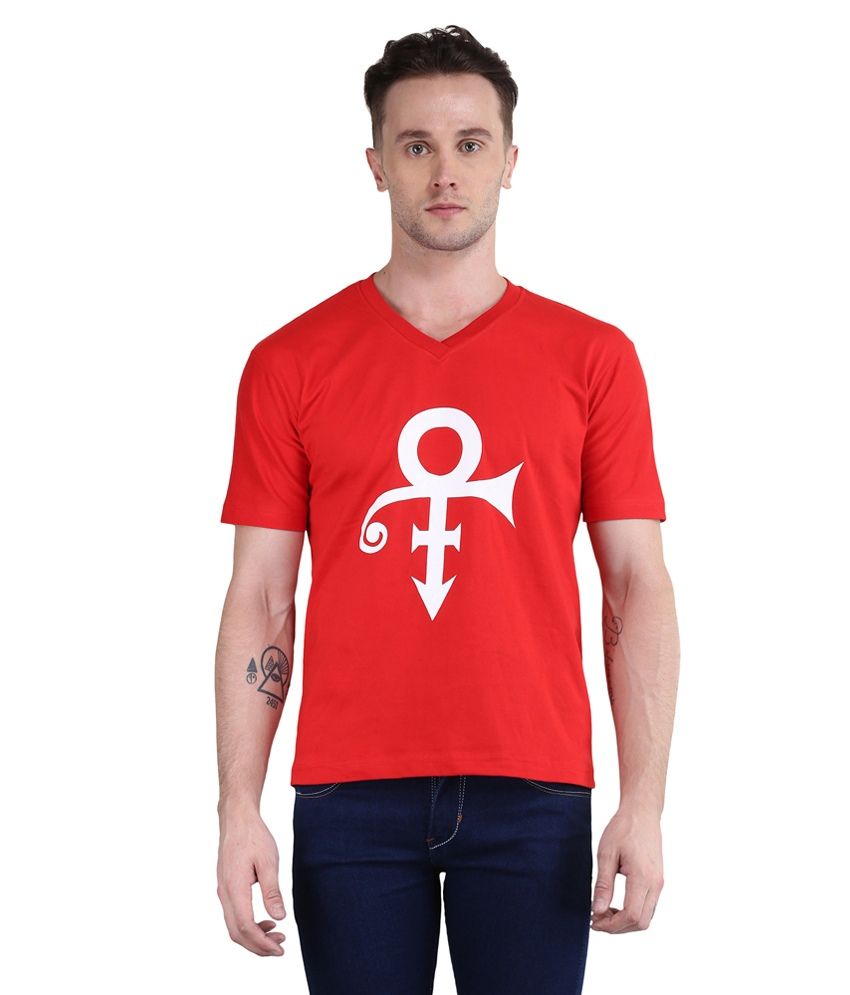     			British Terminal Red V-Neck T Shirt