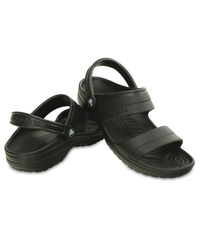 Crocs Black Flat Slip-on & Sandal Roomy Fit Price in India- Buy Crocs ...