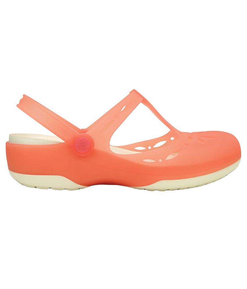  Crocs  Orange Floater Sandal  Relaxed Fit Price in India 