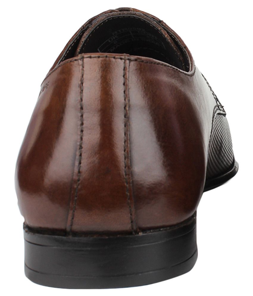 redtape brown leather shoes