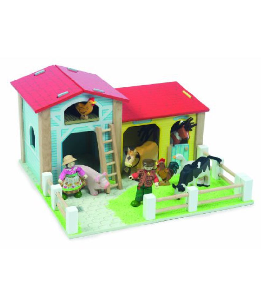 Wooden Le Toy Barnyard Farm and Barn Set - Buy Wooden Le Toy Barnyard ...