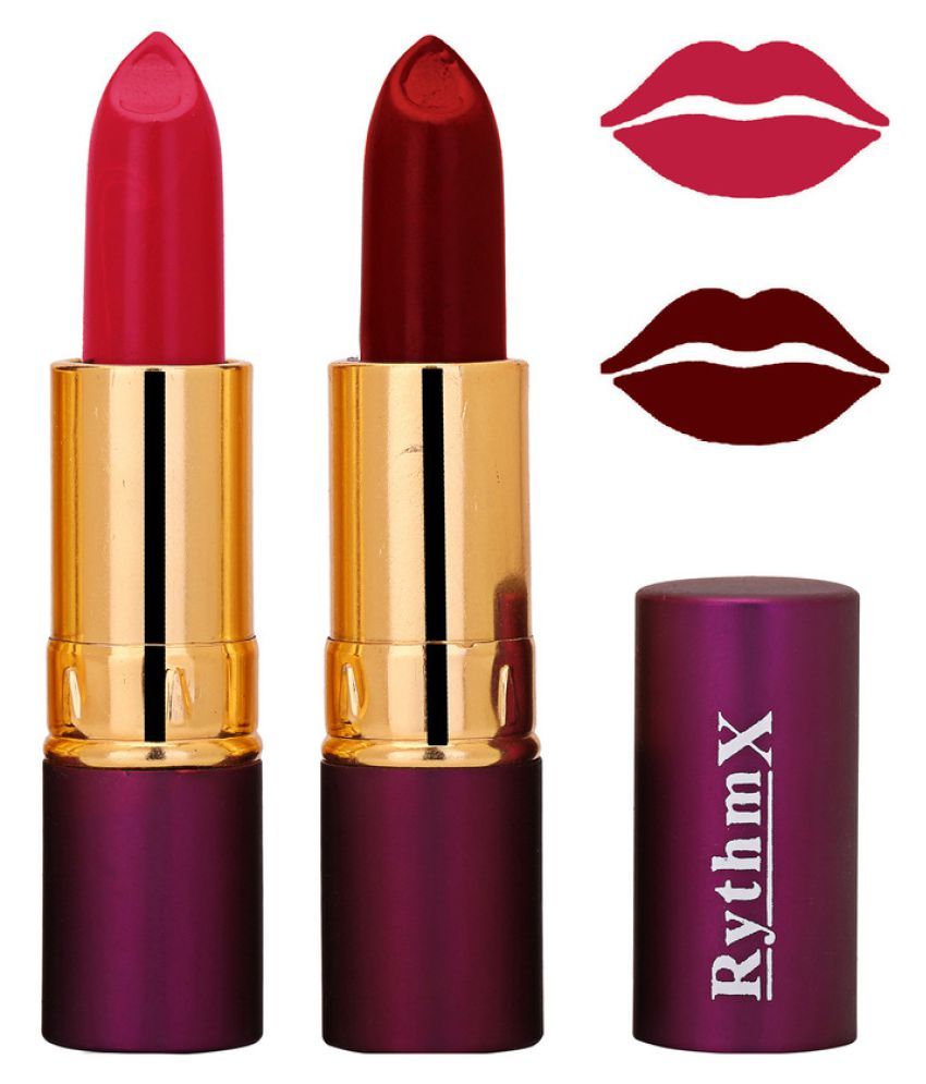 Rythmx Creme Lipstick Rani Mazanta Pink,Meroon 8 gm Pack of 2 Buy