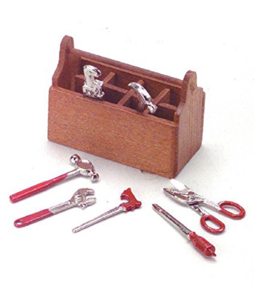 Dollhouse Miniature Tool Box with Tools Buy Dollhouse Miniature Tool