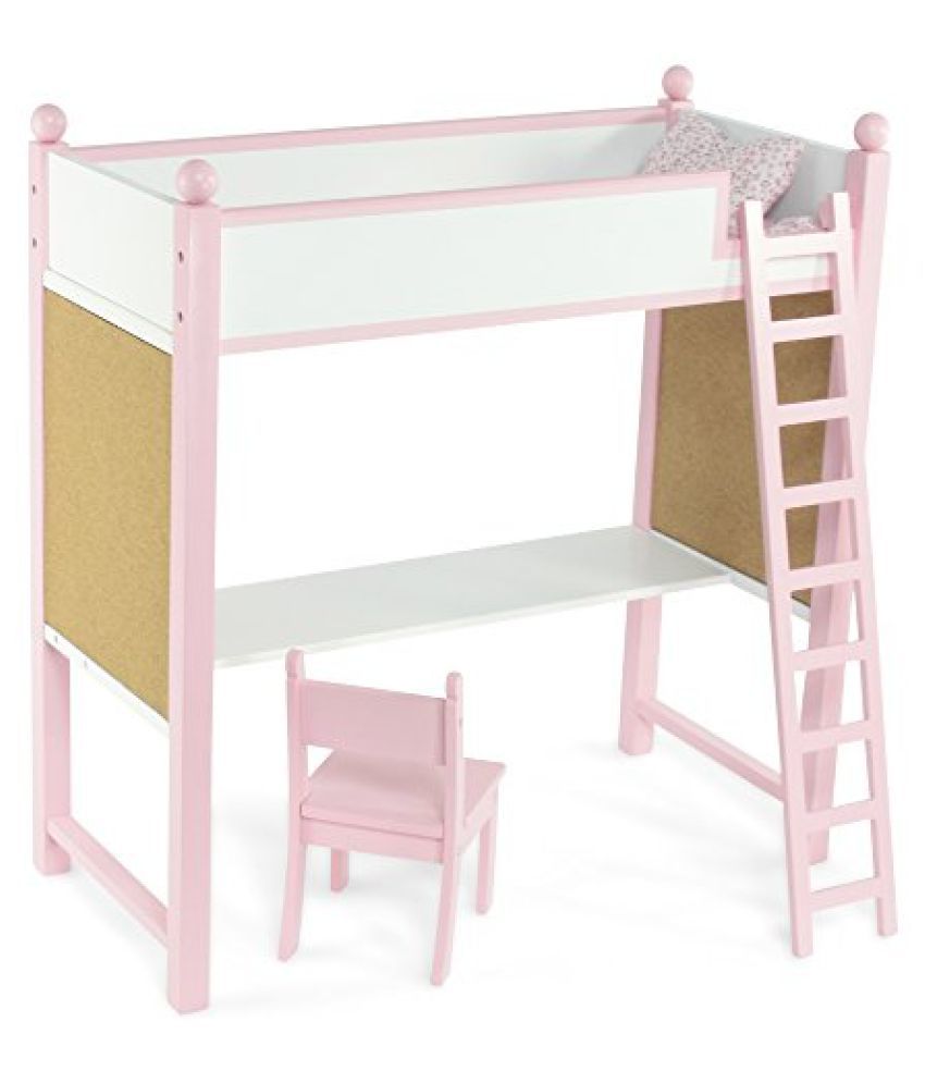 Loft Bed Desk Set Fits American Girl, Young Pioneer Bunk Bed