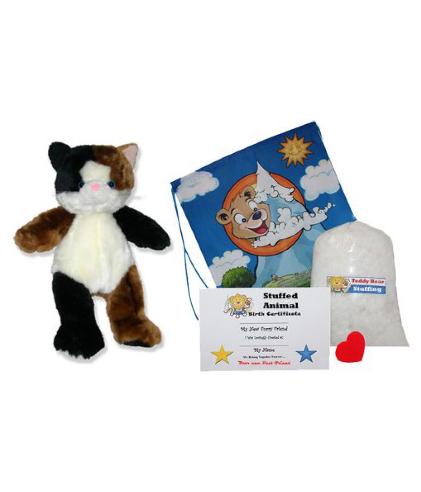 Make Your Own Stuffed Animal Calico Cat Kit No Sew With Cute 