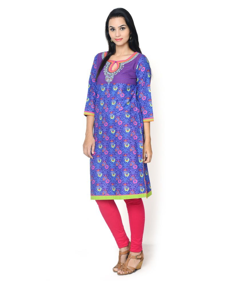 plain purple kurti