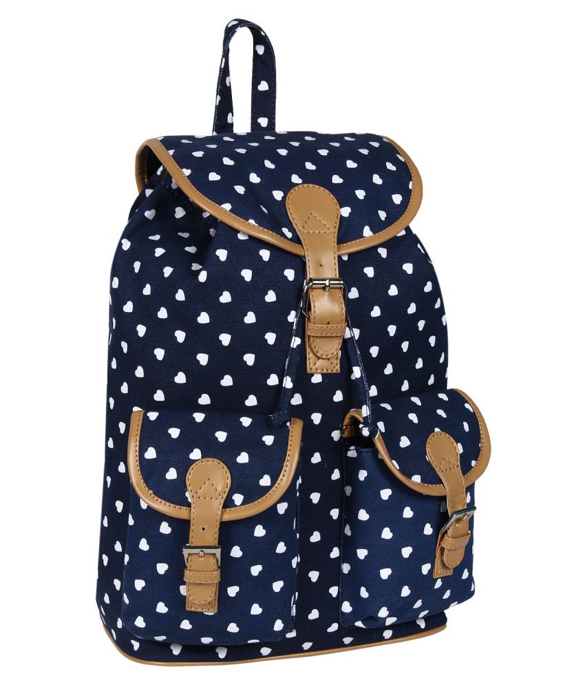 Lychee Bags Blue Canvas Backpack - Buy Lychee Bags Blue Canvas Backpack Online at Best Prices in ...