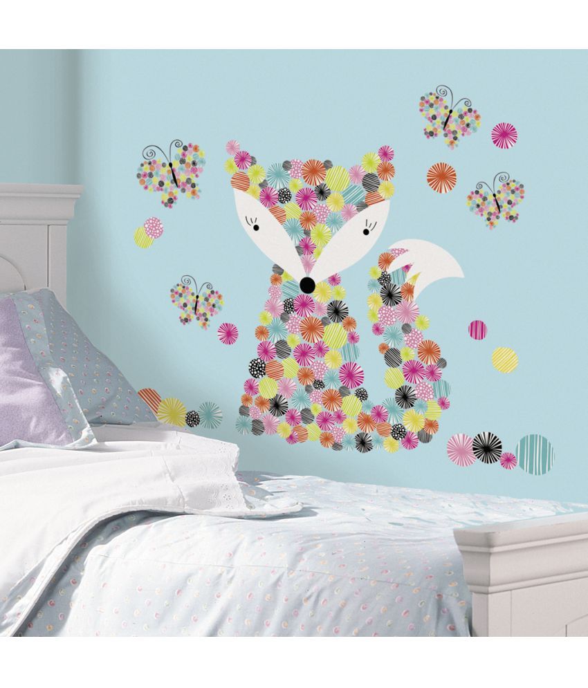 Asian Paints Prismatic Fox Giant Vinyl Wall Stickers Buy Asian Paints