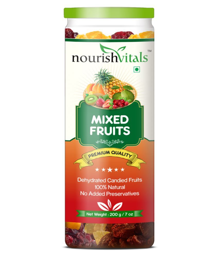 NourishVitals Roasted Almonds Lemon Pepper Flavored + Health Mix + Mixed Dried Fruits