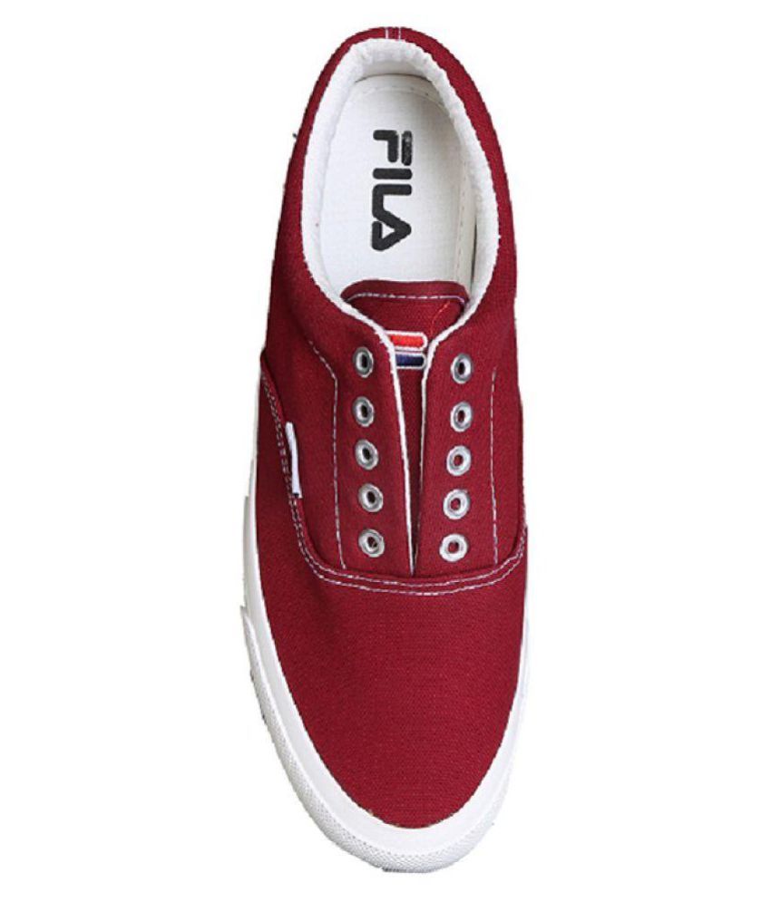 fila shoes maroon