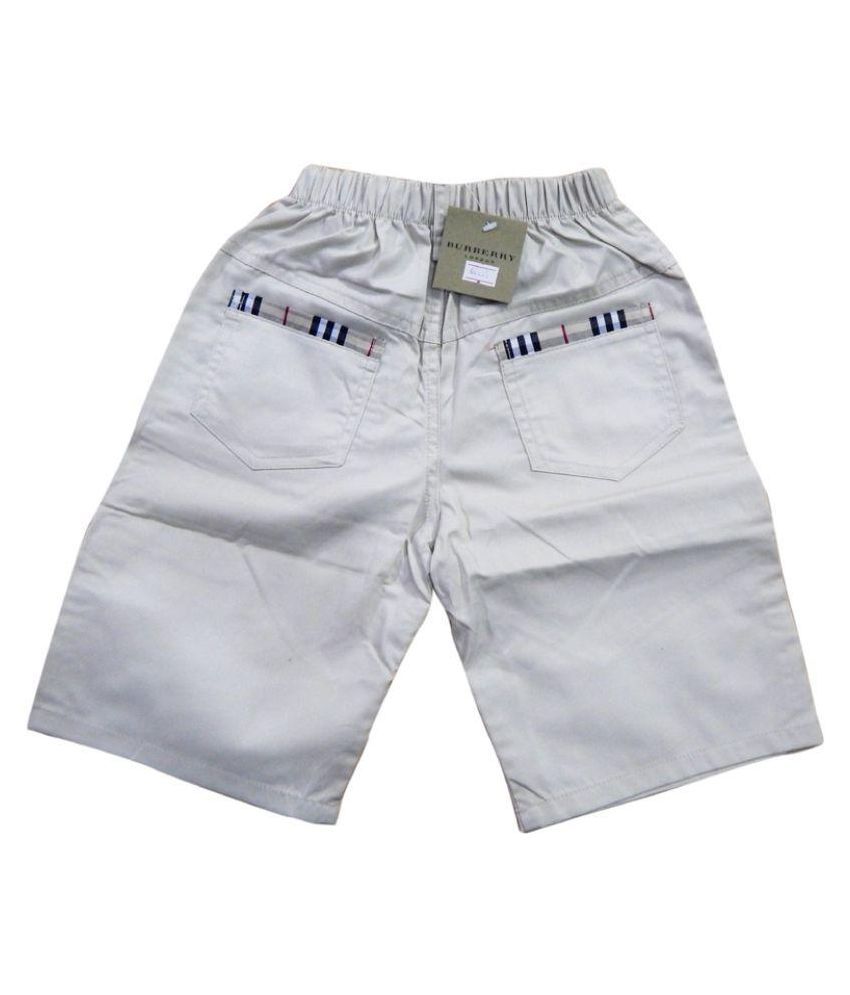 Burberry White Cotton Shorts - Buy Burberry White Cotton Shorts Online ...