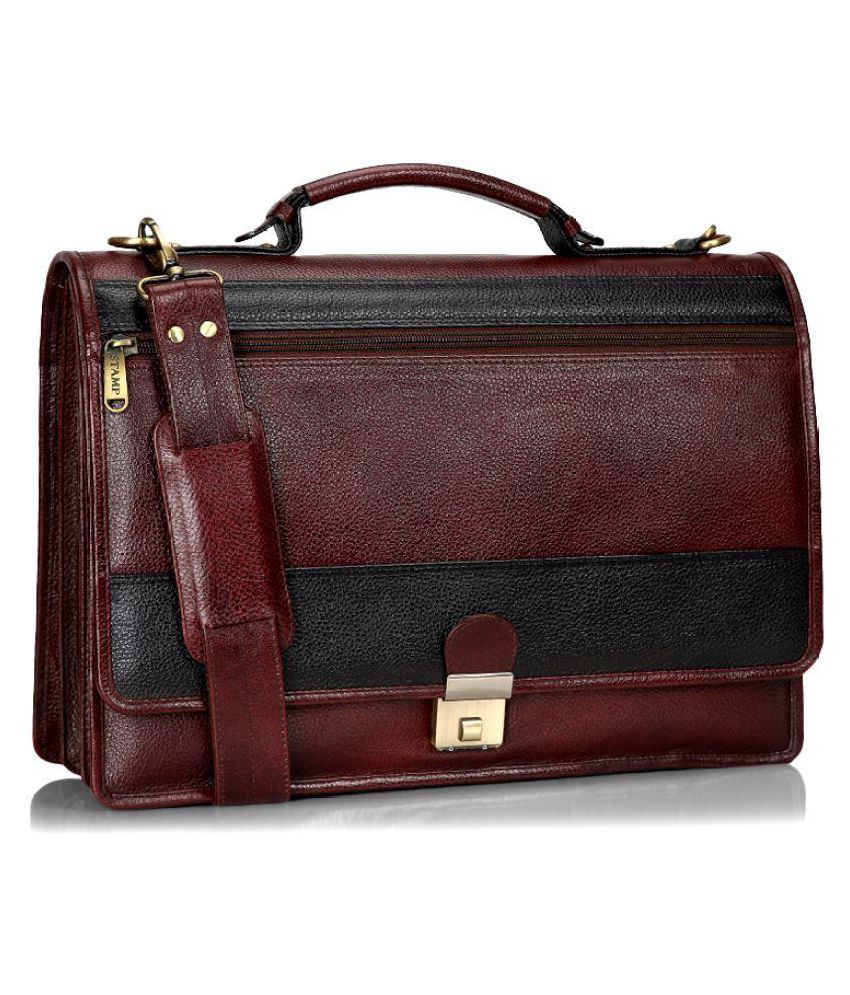 hub leather office bags