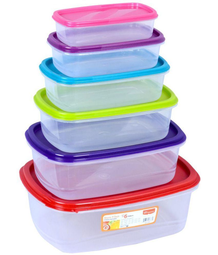 Princeware Multi Colour Rectangle Shaped Store Fresh Air-tight Storage 