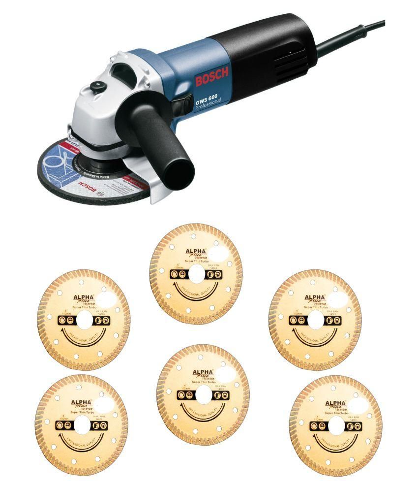 Bosch 100mm angle grinder with 10 pcs 4 inches super thin diamond saw 