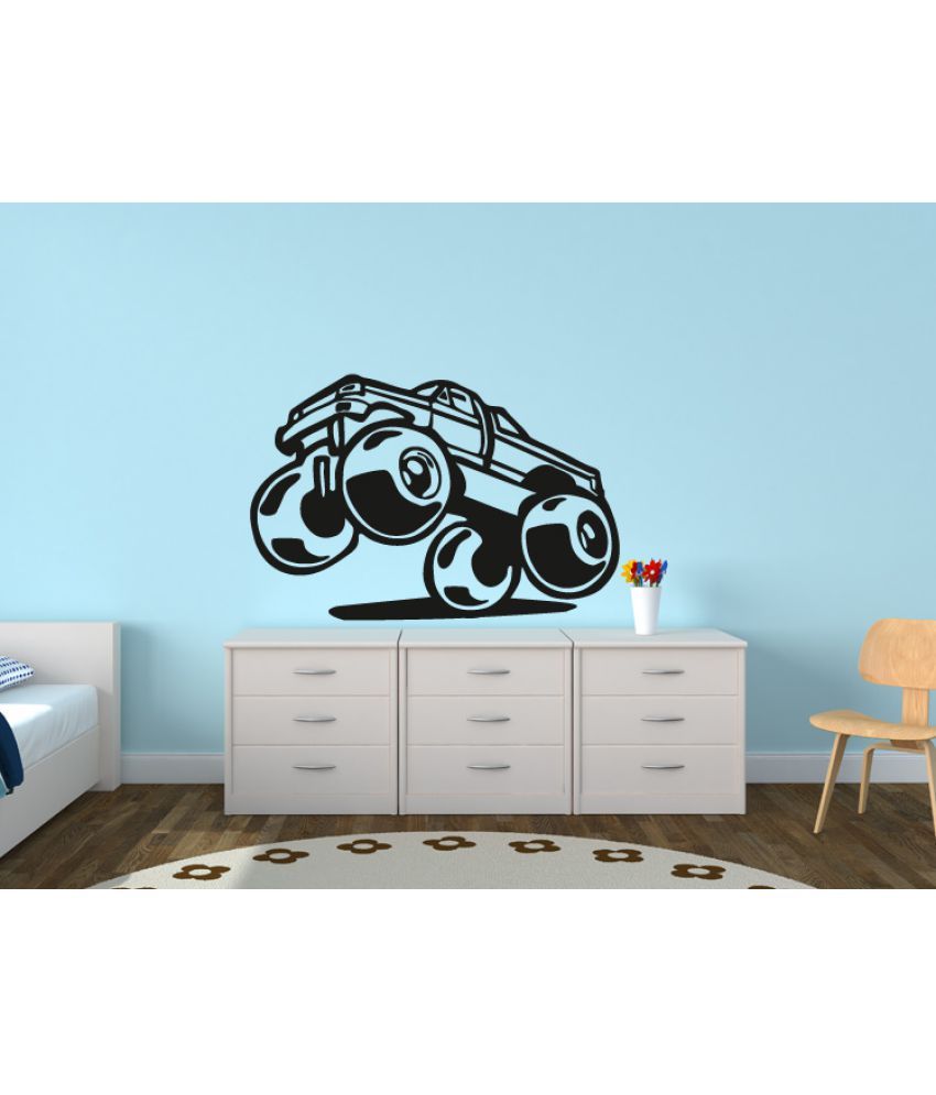     			Decor Villa Jumping car Vinyl Wall Stickers