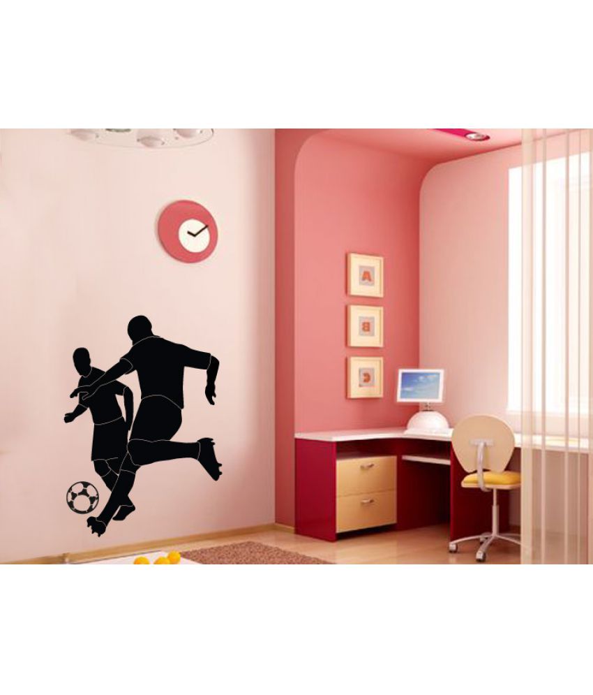     			Decor Villa Two Footbal Players Vinyl Wall Stickers