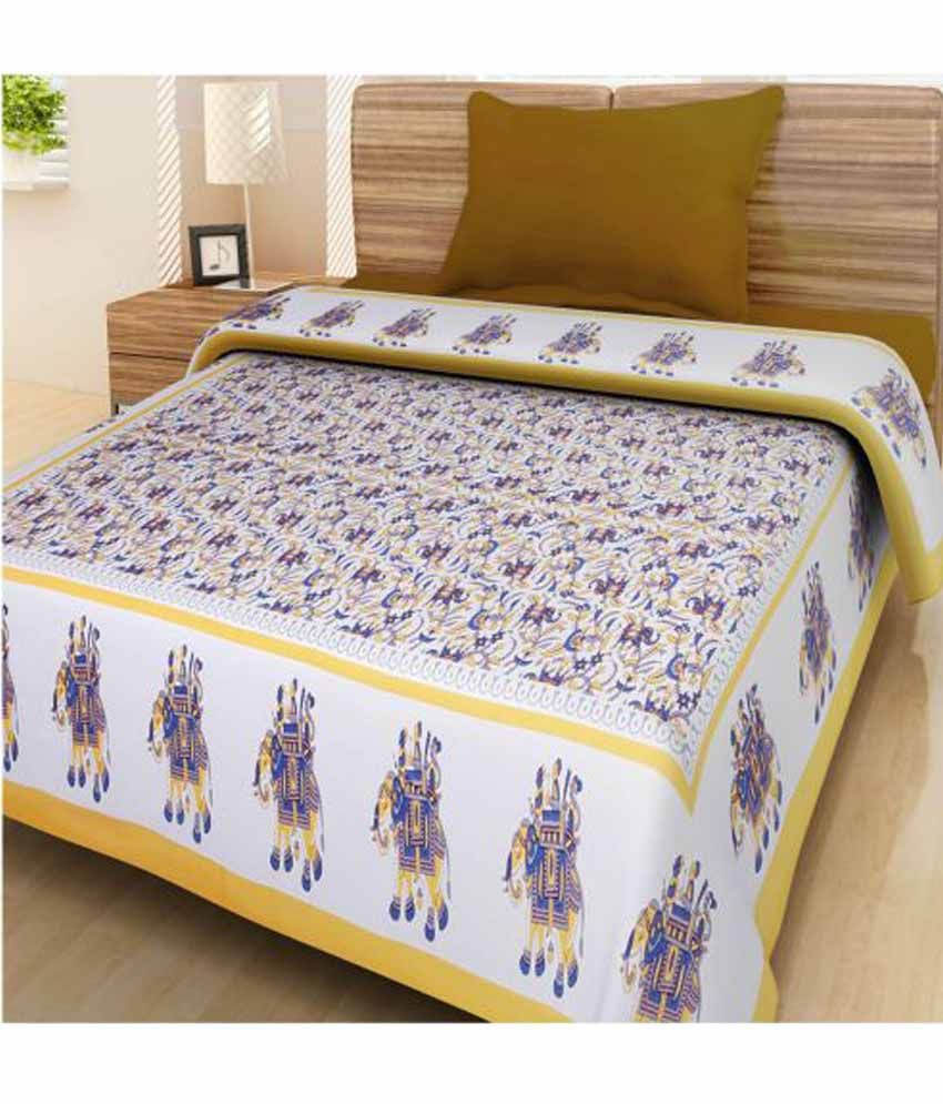 Shreeng King Cotton Traditional Bed Sheet Buy Shreeng King Cotton