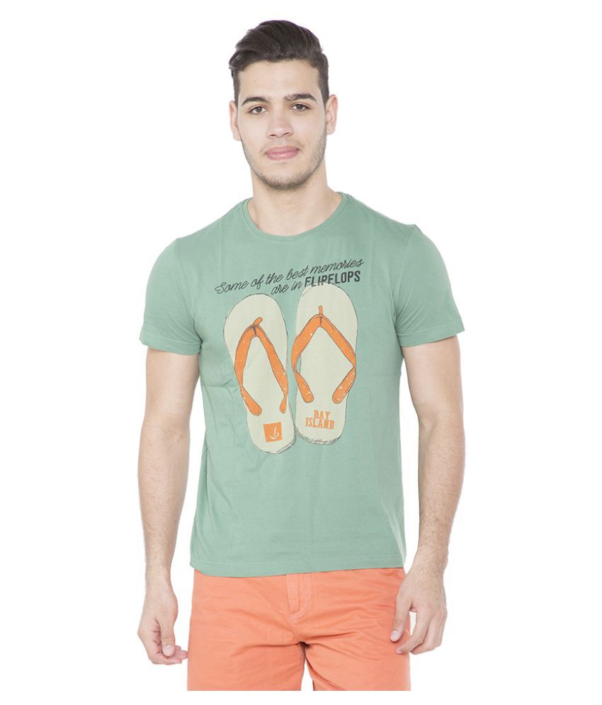 Bay Island Green Round T-Shirt - Buy 