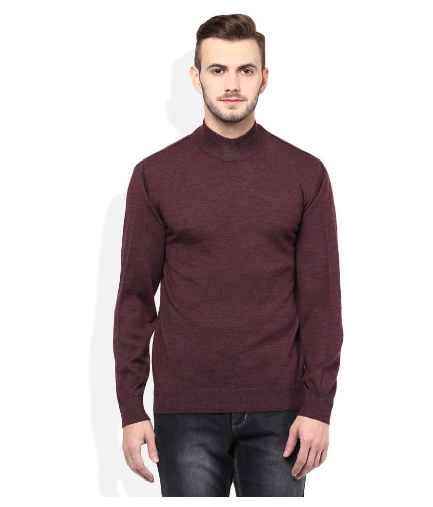 Raymond Purple High Neck Sweater - Buy Raymond Purple High Neck Sweater ...
