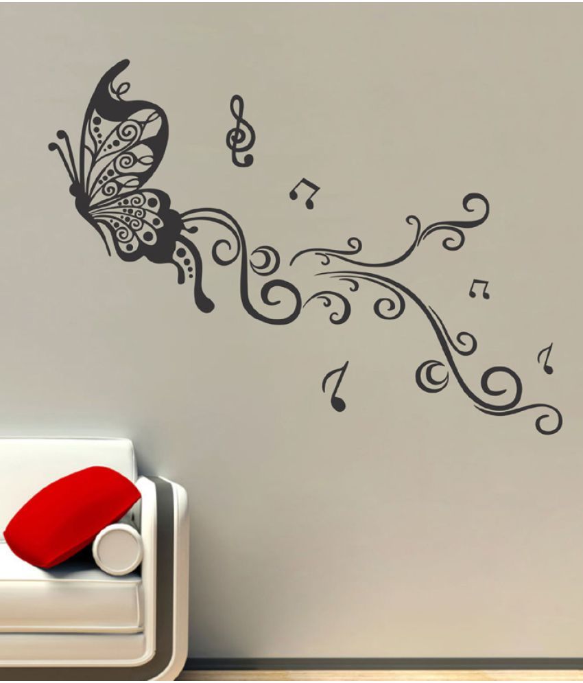     			Decor Villa Butterfly with Leves Vinyl Wall Stickers