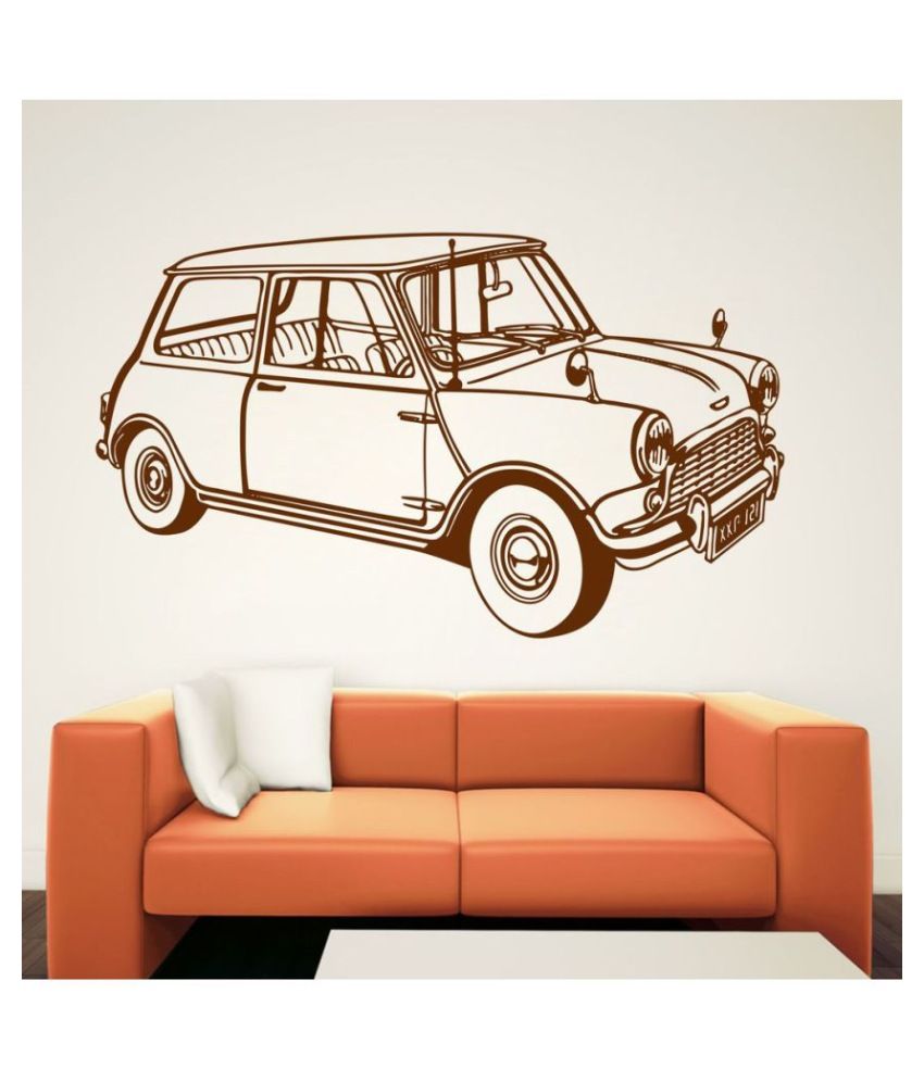     			Decor Villa Mr. Bean car Vinyl Wall Stickers