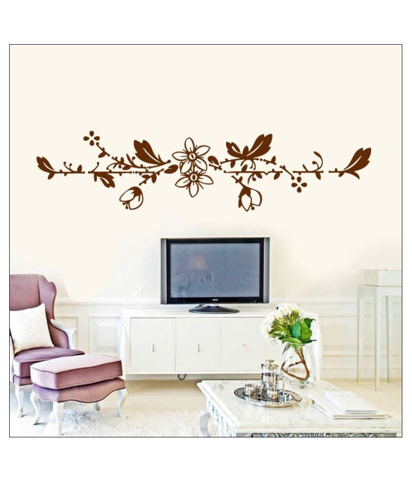     			Decor Villa full wall flowers Vinyl Wall Stickers