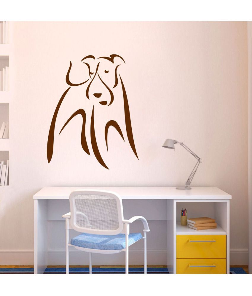     			Decor Villa Dog Line Art Vinyl Wall Stickers