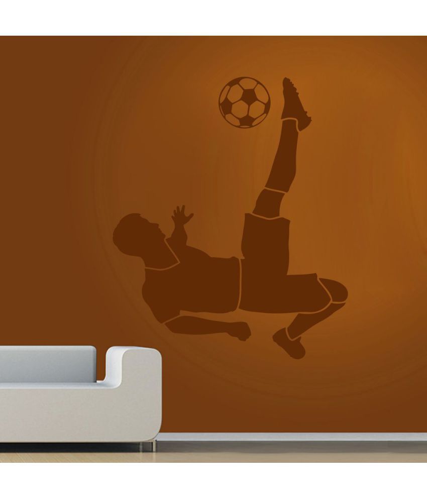     			Decor Villa Football Player Kicking Vinyl Wall Stickers