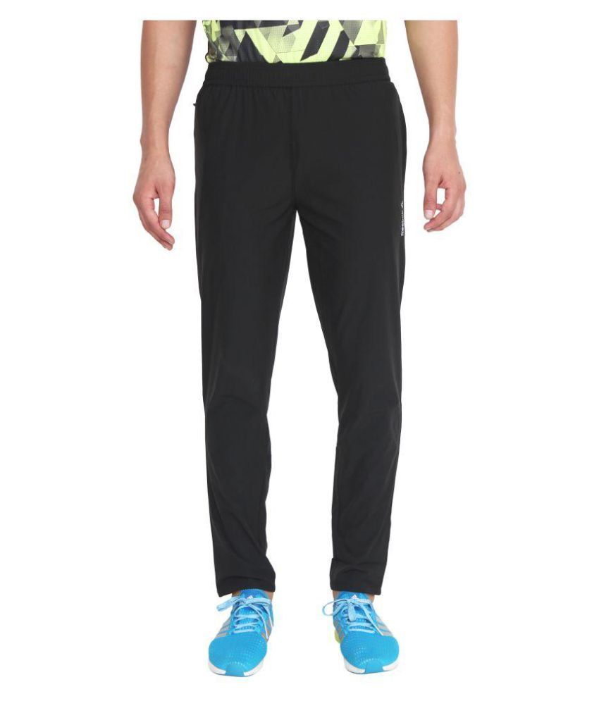 Reebok Black Polyester Lycra Trackpants - Buy Reebok Black Polyester ...