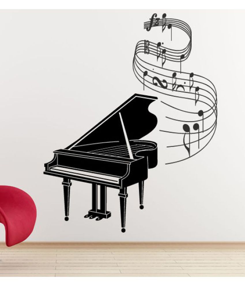     			Decor Villa Piano Vinyl Wall Stickers