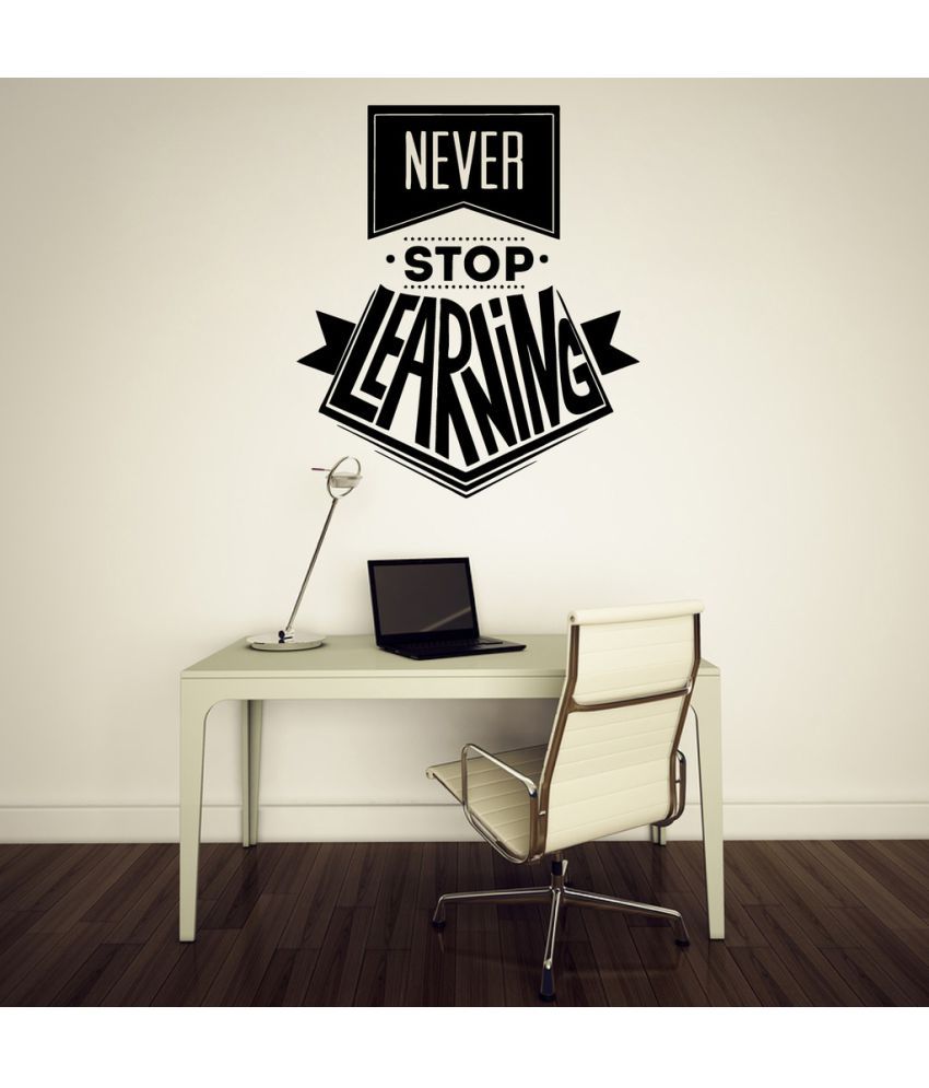     			Decor Villa Never Stop Learning Vinyl Wall Stickers