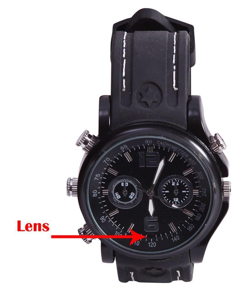 M MHB Spy Wrist Watch Hidden Camera With Audio/Video Recording Inbuilt