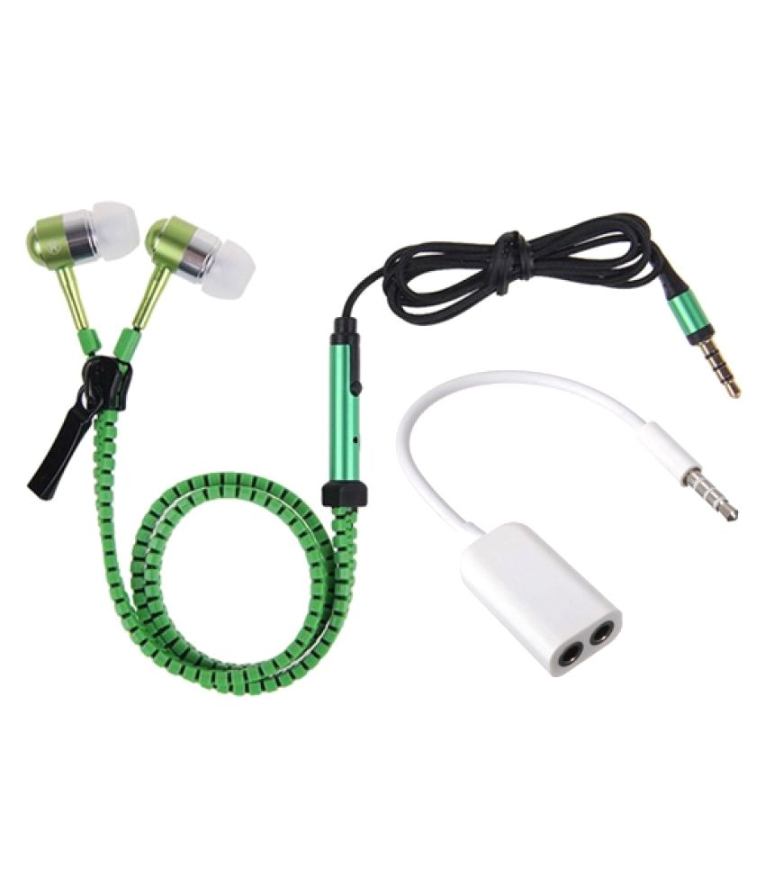 GC International In Ear Wired Earphones With Mic Green Buy GC