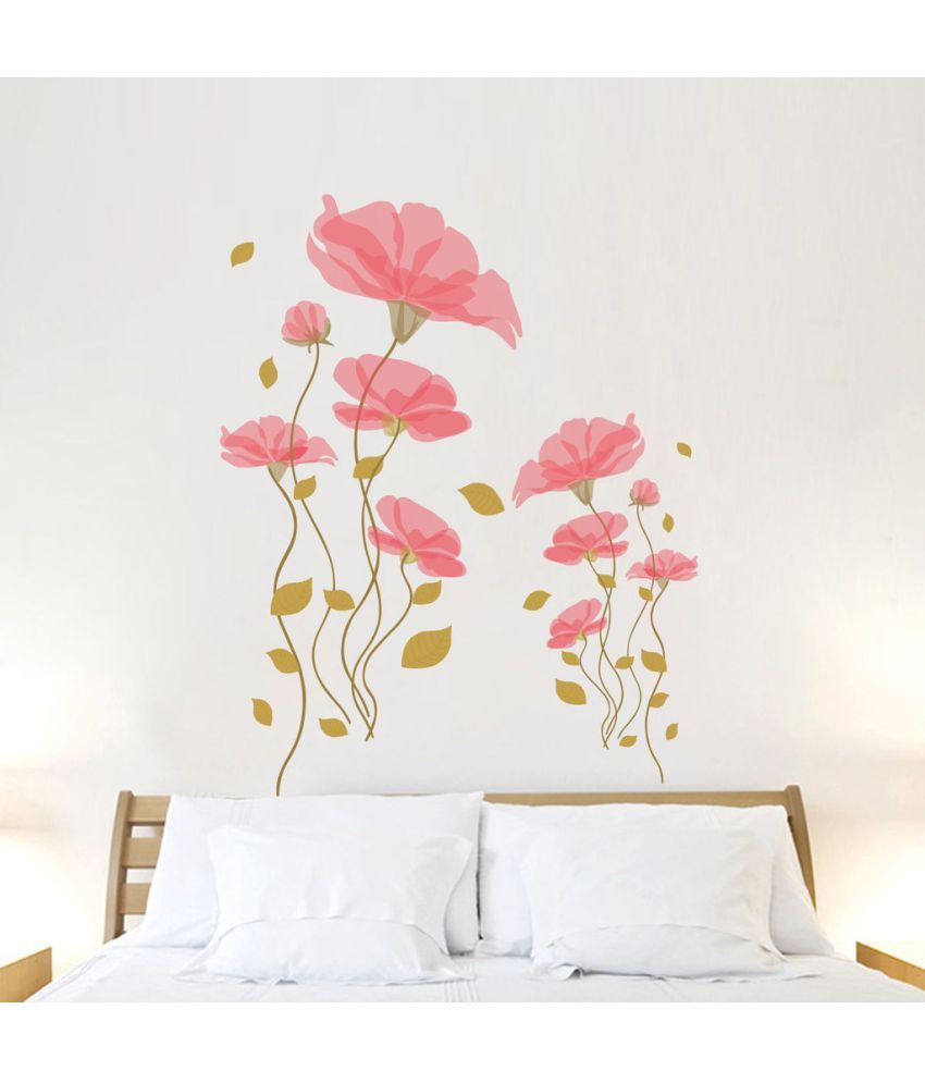     			Decor Villa Light Flowers Vinyl Wall Stickers