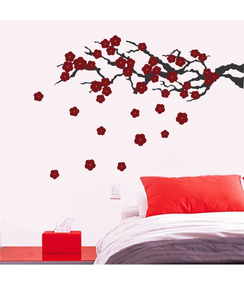     			Decor Villa Red Branches Vinyl Wall Stickers