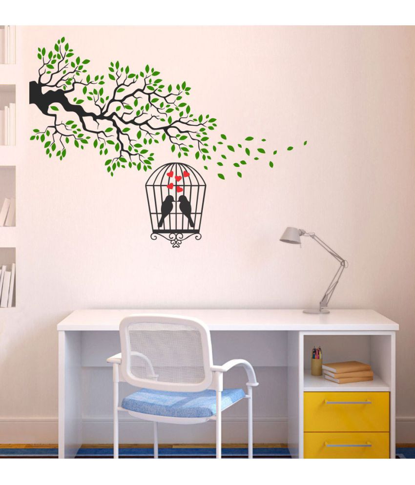    			Decor Villa branches with cages Vinyl Wall Stickers